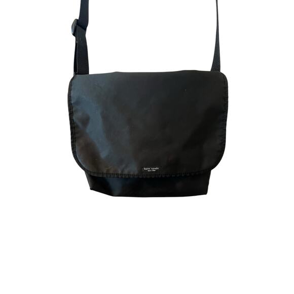 KATE SPADE MESSENGER BAG PURSE DIAPER BAG LAP TOP BAG BLACK NYLON MADE IN USA - Picture 2 of 12